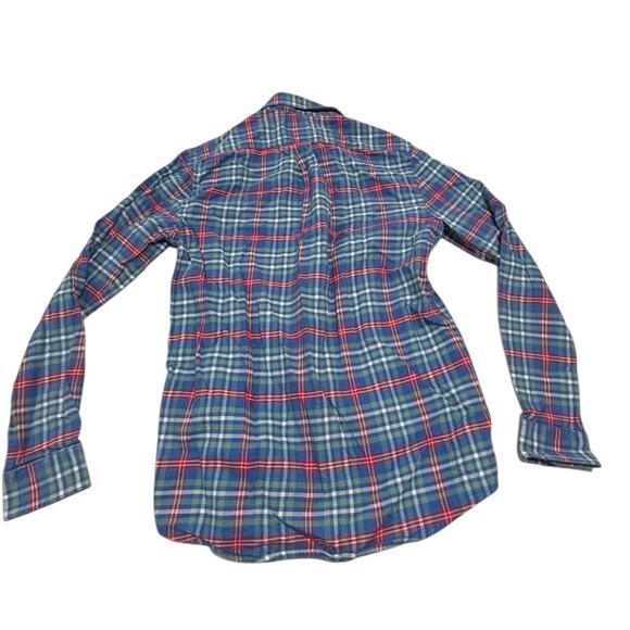 Vineyard Vines Blue Red Green flannel Plaid Button Down Shirt Size Large - Picture 2 of 6